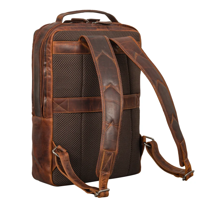 "Egon" Moderner Laptop Rucksack 15 Zoll Leder