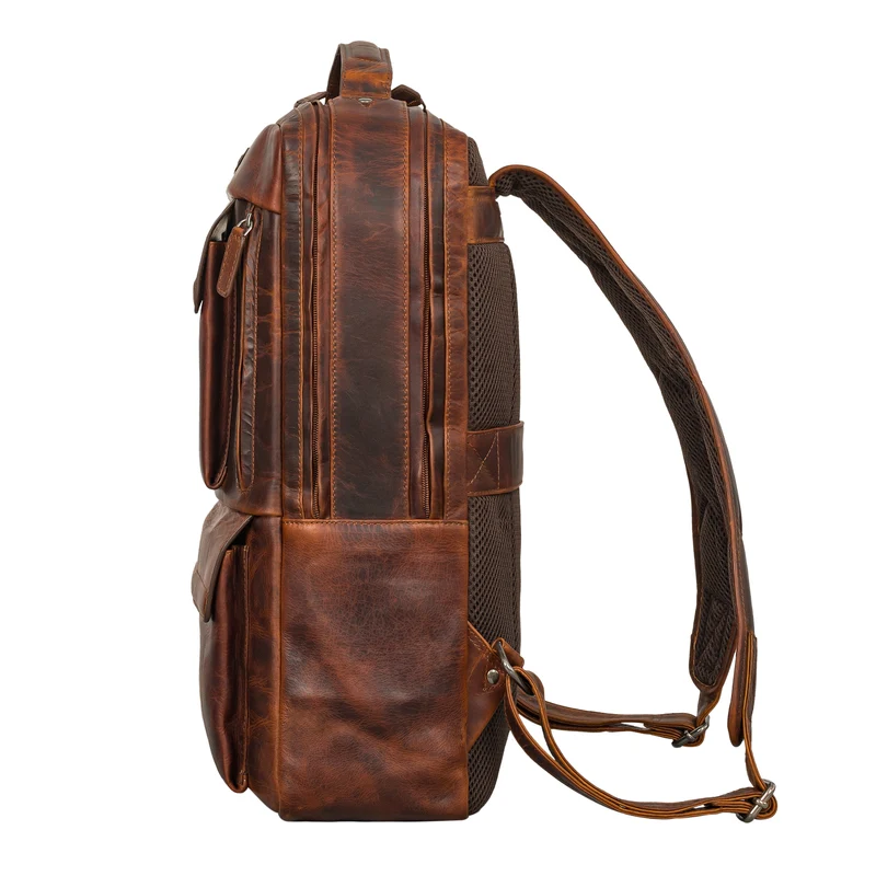 "Egon" Moderner Laptop Rucksack 15 Zoll Leder