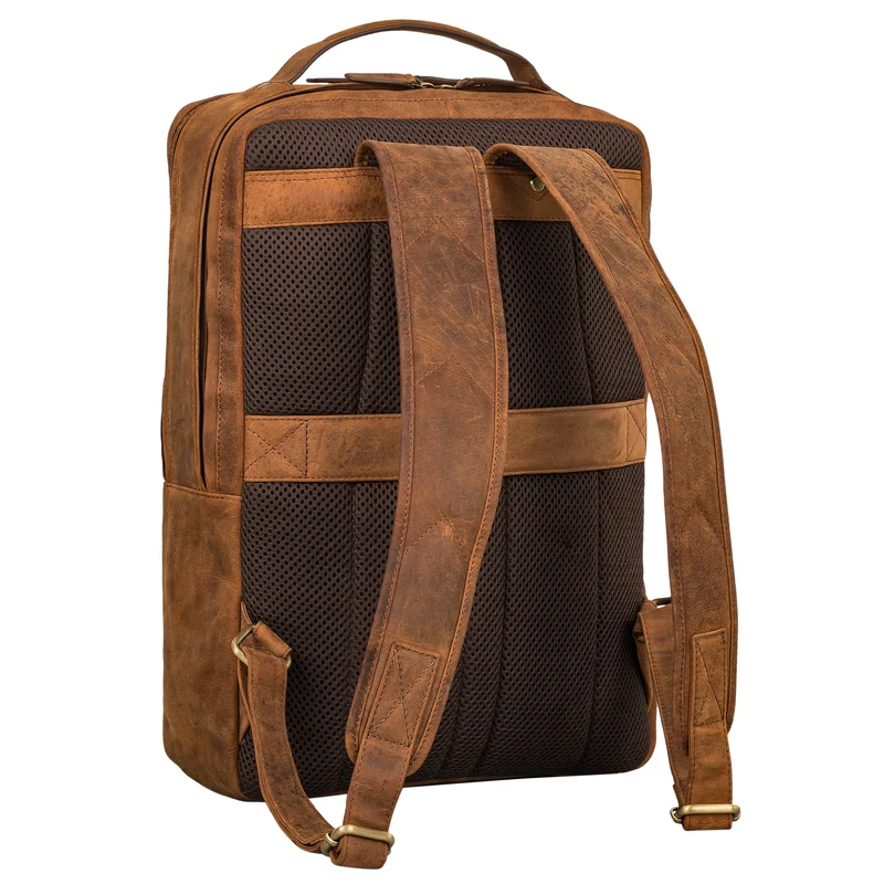"Egon" Moderner Laptop Rucksack 15 Zoll Leder