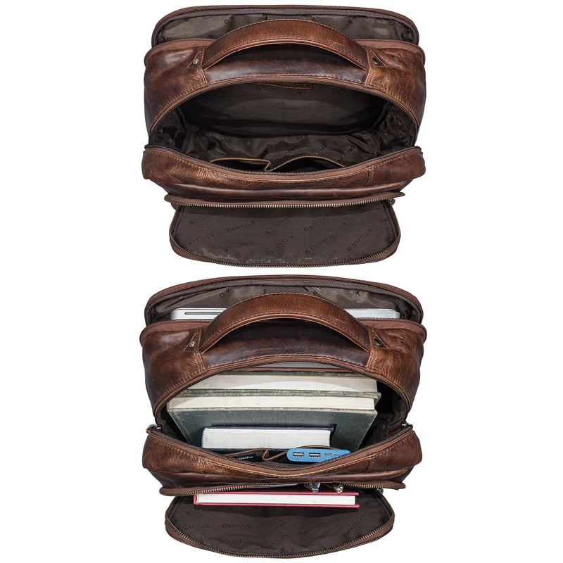 "Thomas" Leder Notebook Rucksack 17 Zoll