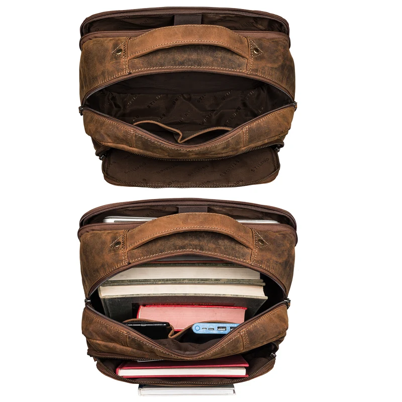 "Thomas" Leder Notebook Rucksack 17 Zoll