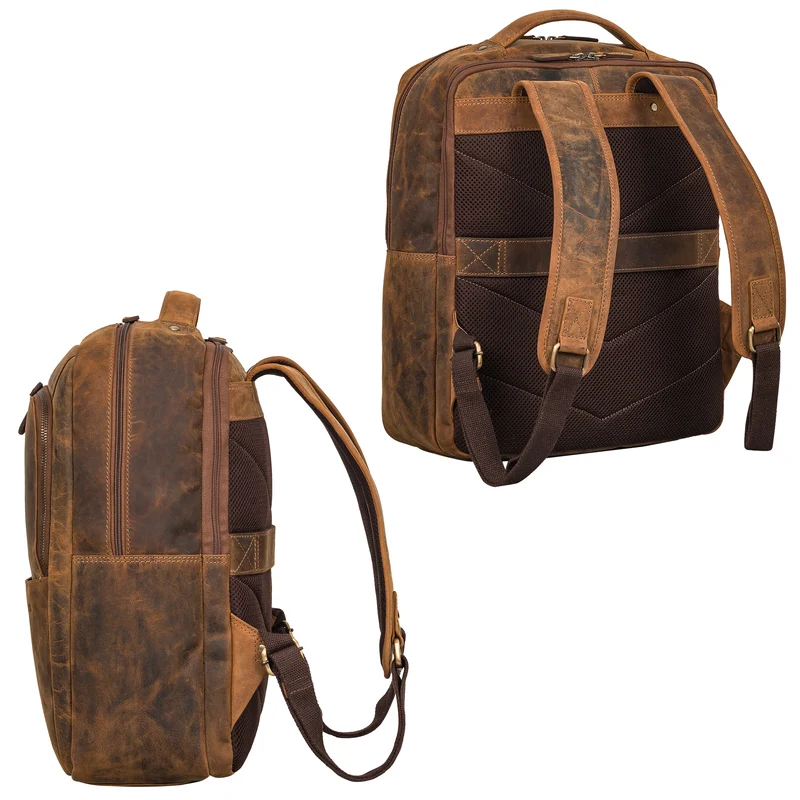 "Thomas" Leder Notebook Rucksack 17 Zoll