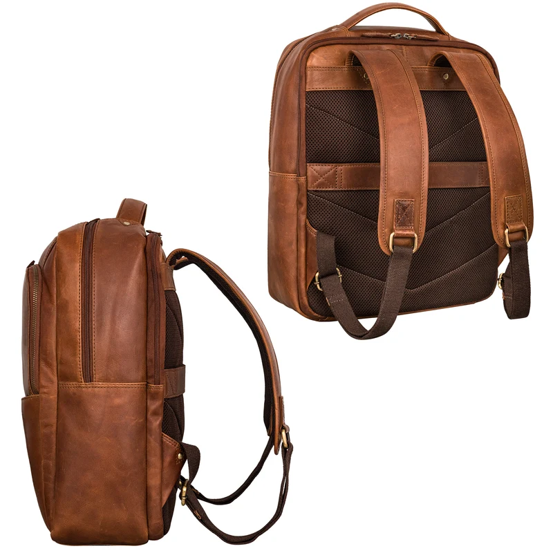"Thomas" Leder Notebook Rucksack 17 Zoll