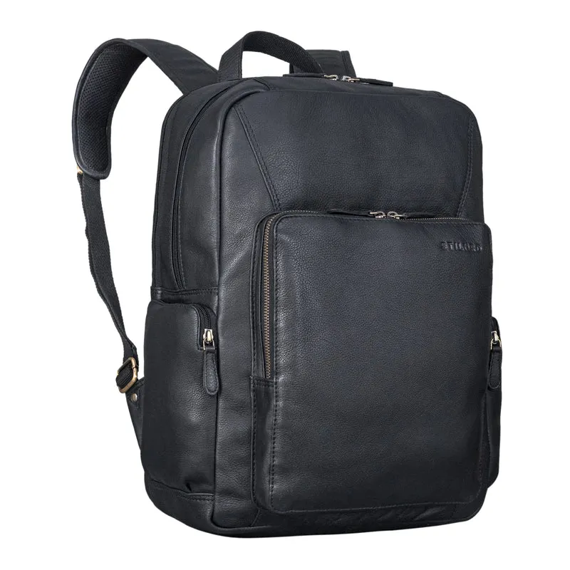 "Werner" Leder-Rucksack mit vielen Fächern Laptop-Fach 15 - 17 Zoll