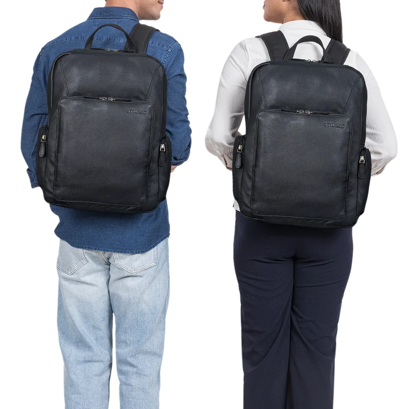 "Werner" Leder-Rucksack mit vielen Fächern Laptop-Fach 15 - 17 Zoll