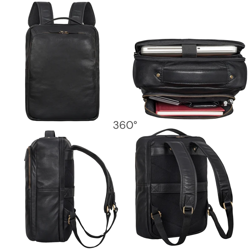 "Martin" Laptop Rucksack Leder 13 bis 14 Zoll für Herren und Damen