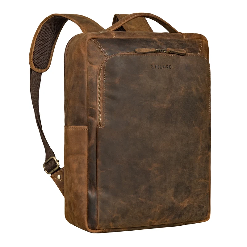 "Martin" Laptop Rucksack Leder 13 bis 14 Zoll für Herren und Damen