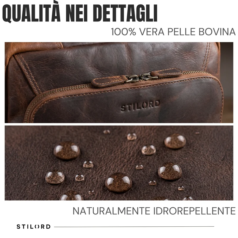 "Martin" Laptop Rucksack Leder 13 bis 14 Zoll für Herren und Damen