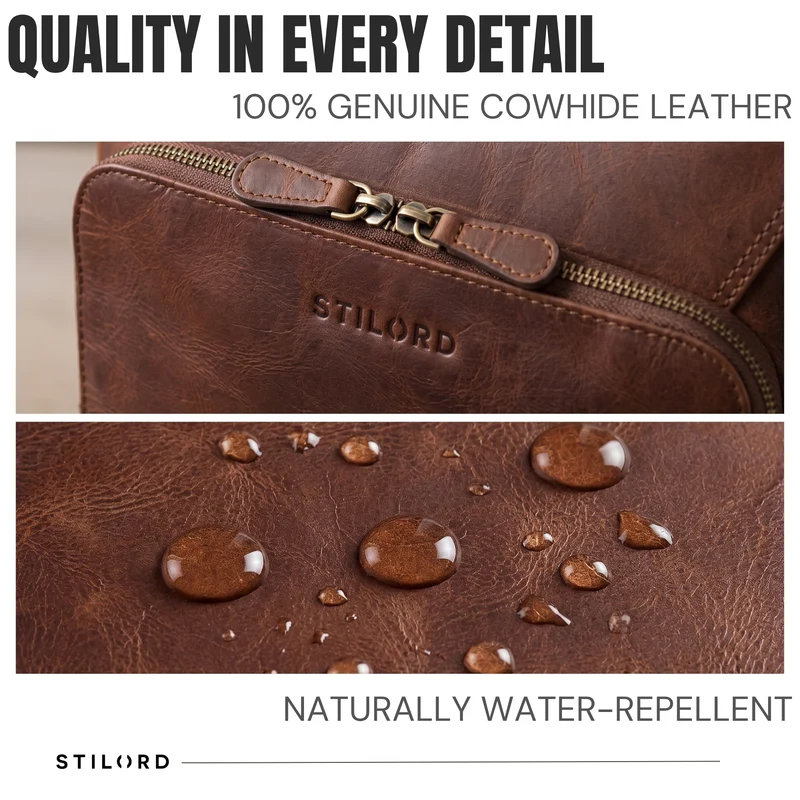 "Martin" Laptop Rucksack Leder 13 bis 14 Zoll für Herren und Damen