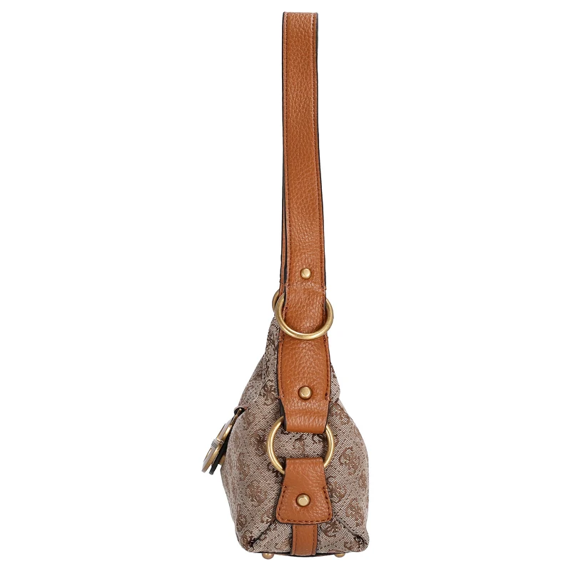 Guess Camden Mini - Schultertasche 24 cm (latte logo/cognac)