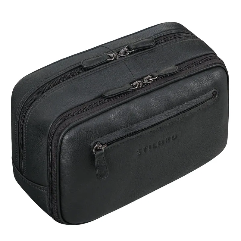 "Voyager" Vintage Kulturtasche Leder Herren Damen Groß