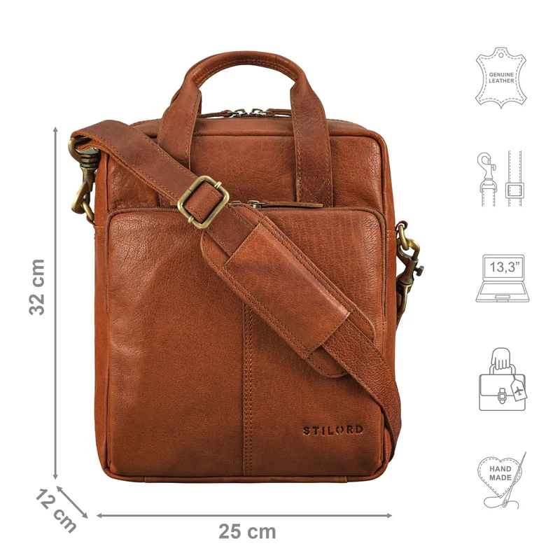 "Dave" Männer Tasche Leder Kompakt