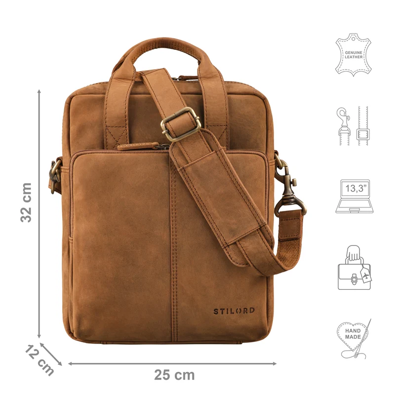 "Dave" Männer Tasche Leder Kompakt