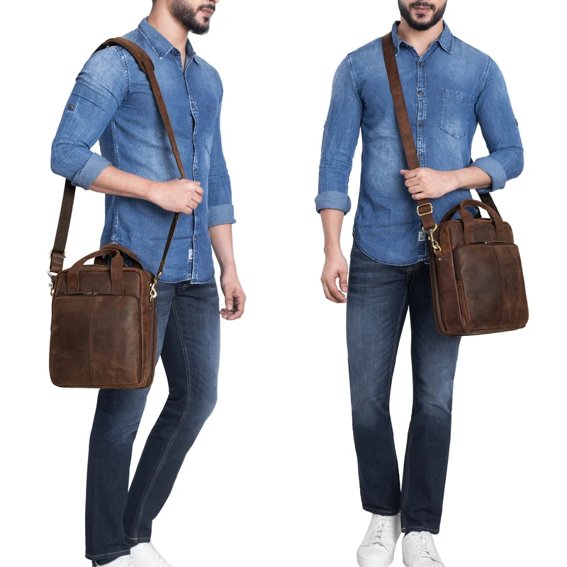 "Dave" Männer Tasche Leder Kompakt