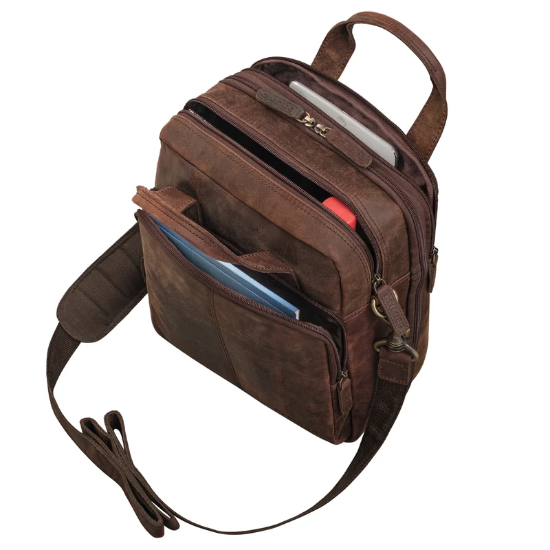"Dave" Männer Tasche Leder Kompakt
