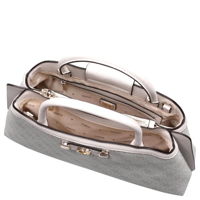 Guess Lindsey Satchel - Henkeltasche 36 cm (bone logo)