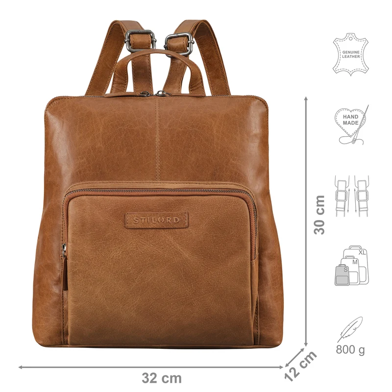 "Dorothea" Kleiner Lederrucksack Damen Elegant