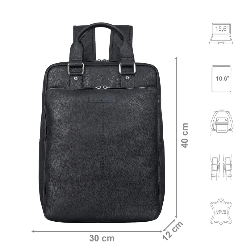 "Ingo" Schmaler Laptop Rucksack Leder Herren & Damen