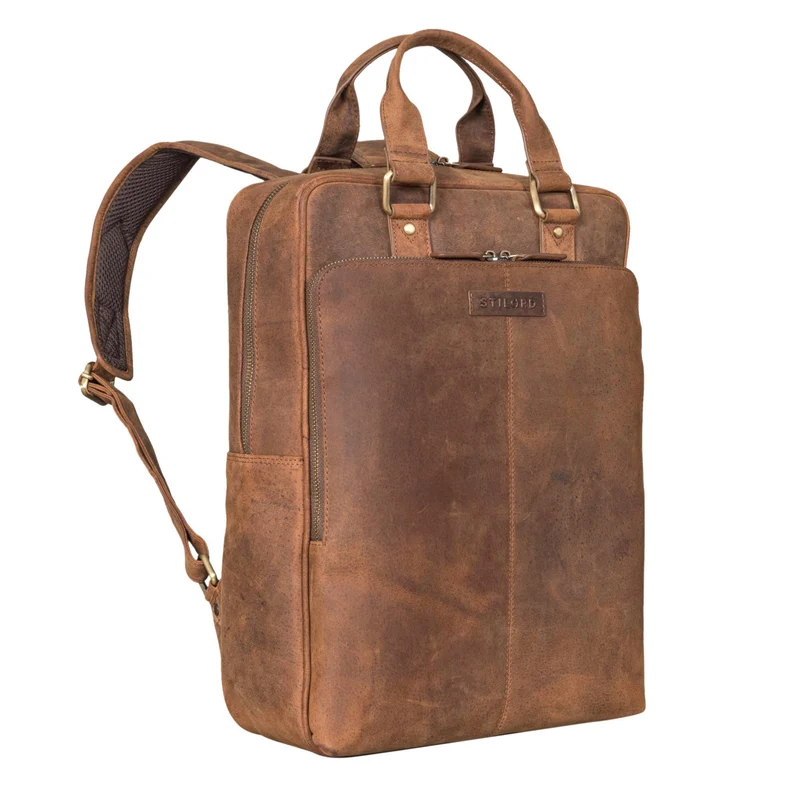 "Ingo" Schmaler Laptop Rucksack Leder Herren & Damen