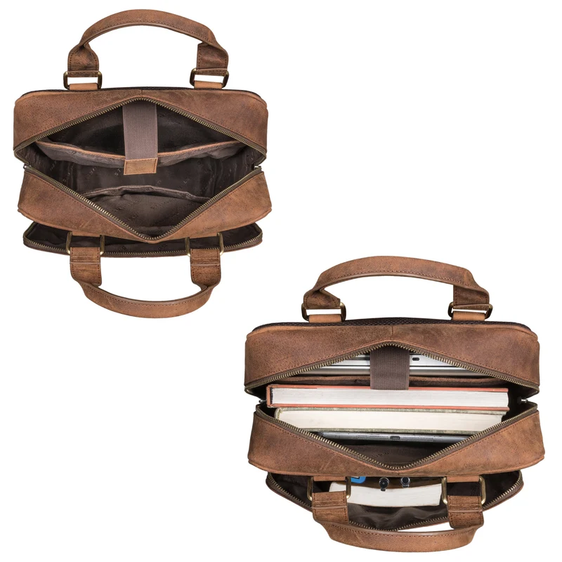 "Ingo" Schmaler Laptop Rucksack Leder Herren & Damen