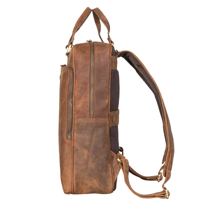 "Ingo" Schmaler Laptop Rucksack Leder Herren & Damen