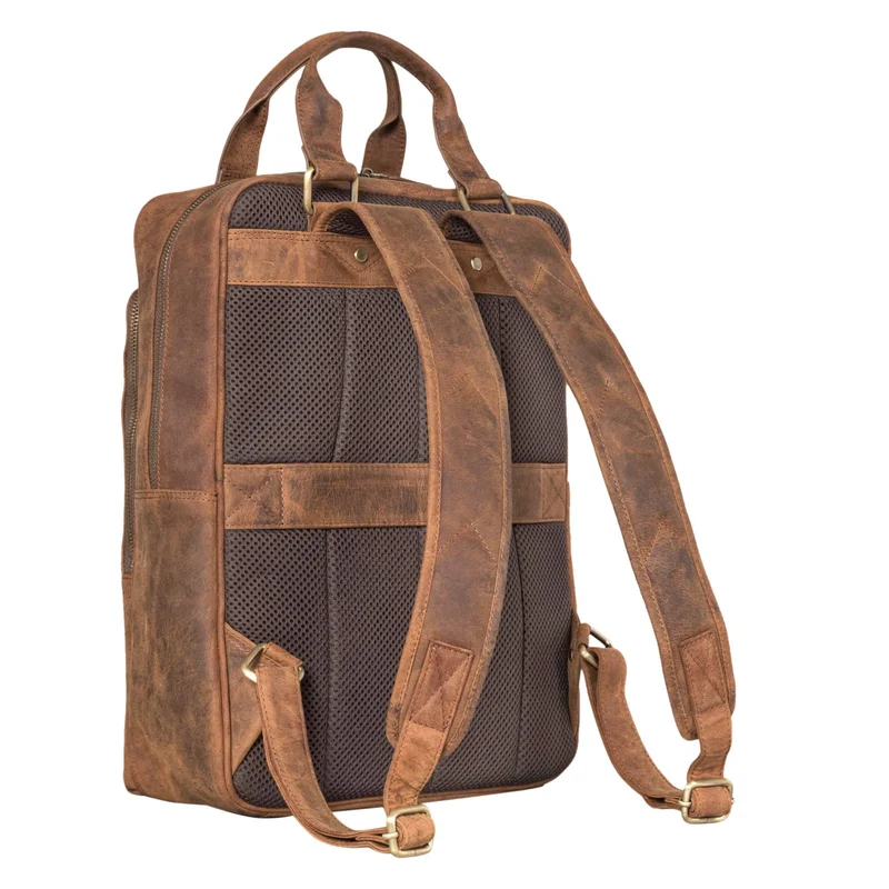"Ingo" Schmaler Laptop Rucksack Leder Herren & Damen
