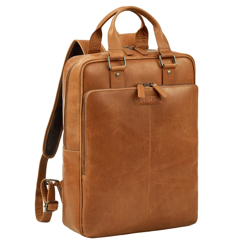 "Ingo" Schmaler Laptop Rucksack Leder Herren & Damen