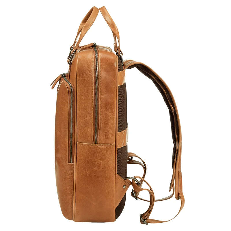 "Ingo" Schmaler Laptop Rucksack Leder Herren & Damen