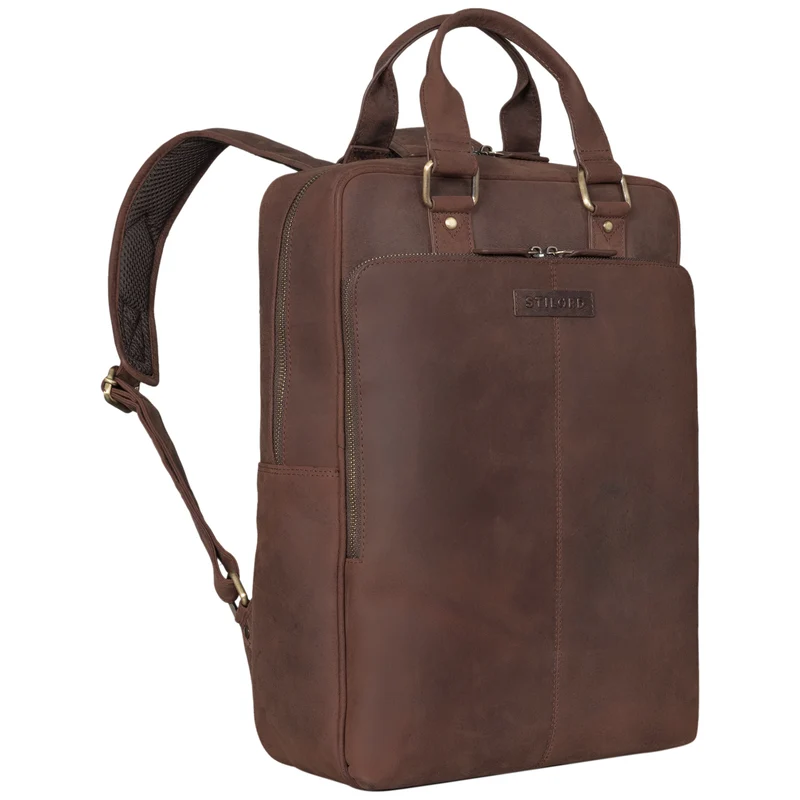 "Ingo" Schmaler Laptop Rucksack Leder Herren & Damen