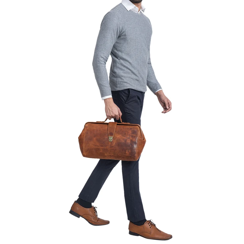 B-WARE "Percy" Arzttasche Leder Vintage