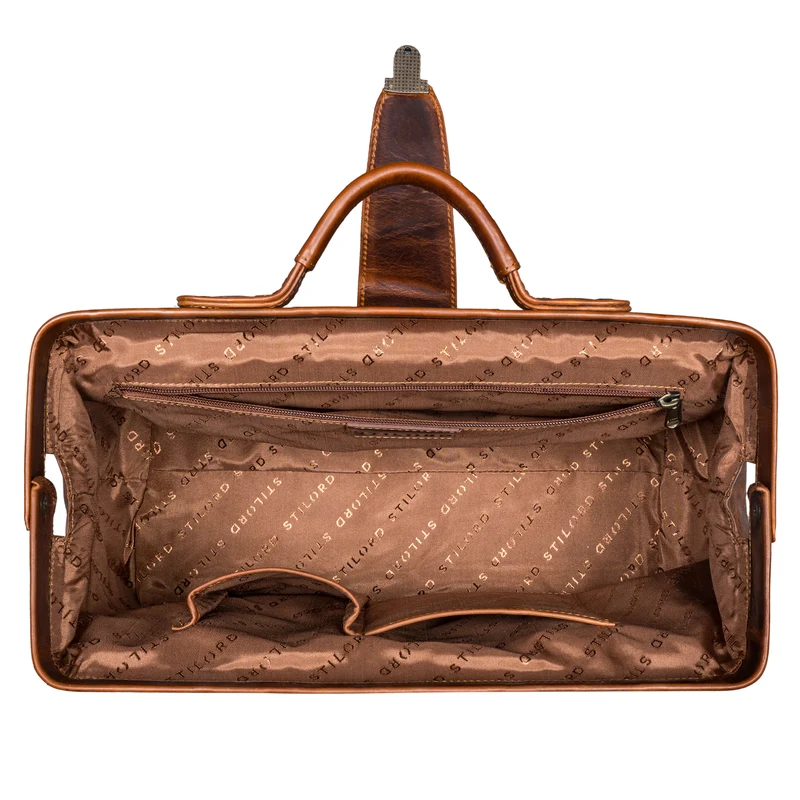 B-WARE "Percy" Arzttasche Leder Vintage