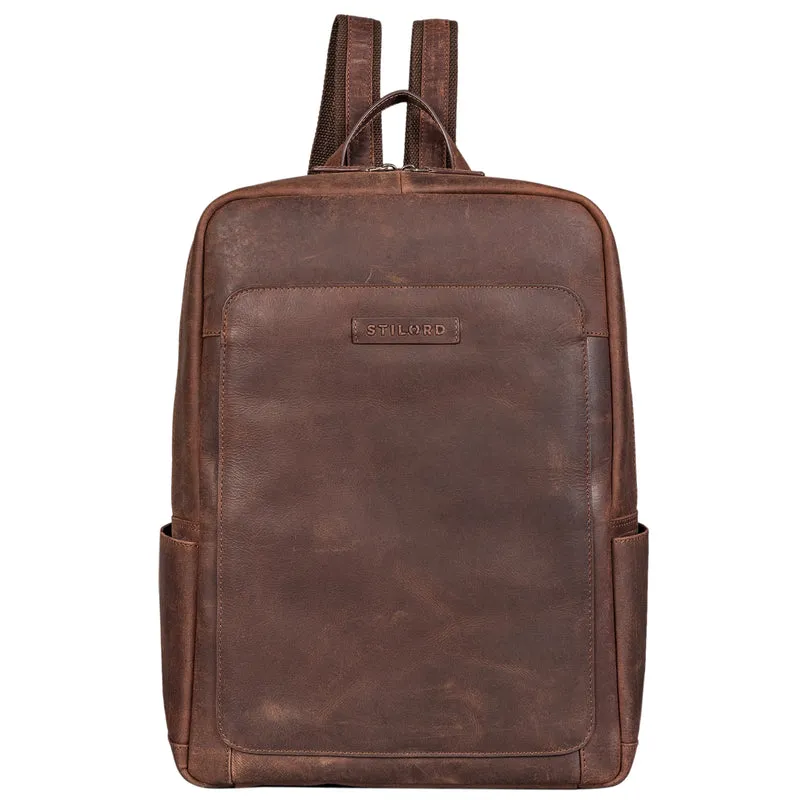 "Xander" Stilbewusster Rucksack mit Laptopfach 15,6 Zoll Leder
