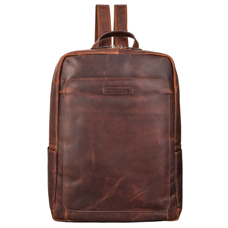 "Xander" Stilbewusster Rucksack mit Laptopfach 15,6 Zoll Leder