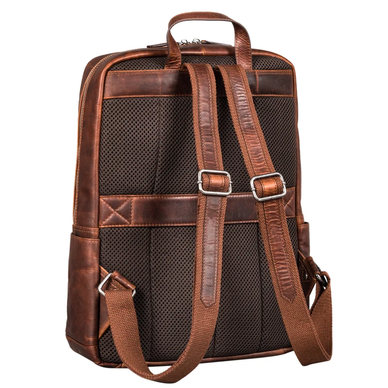 "Xander" Stilbewusster Rucksack mit Laptopfach 15,6 Zoll Leder