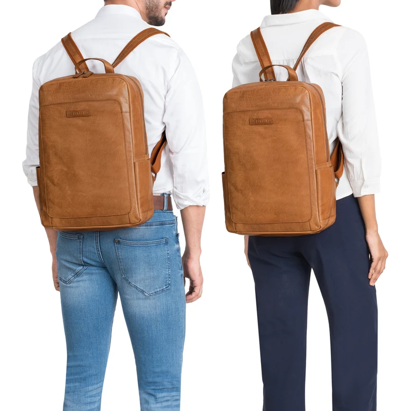 "Xander" Stilbewusster Rucksack mit Laptopfach 15,6 Zoll Leder