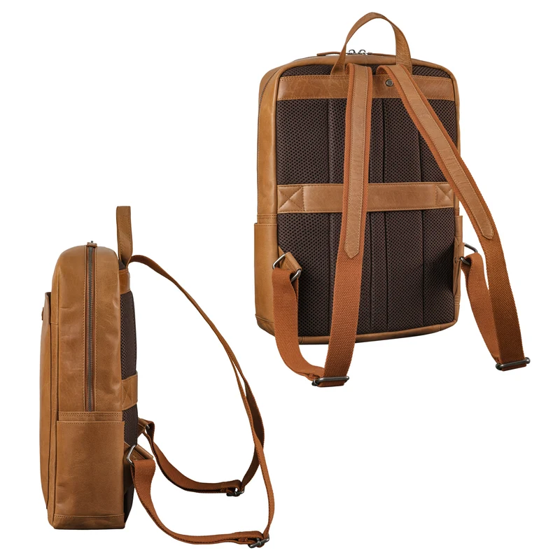 "Xander" Stilbewusster Rucksack mit Laptopfach 15,6 Zoll Leder