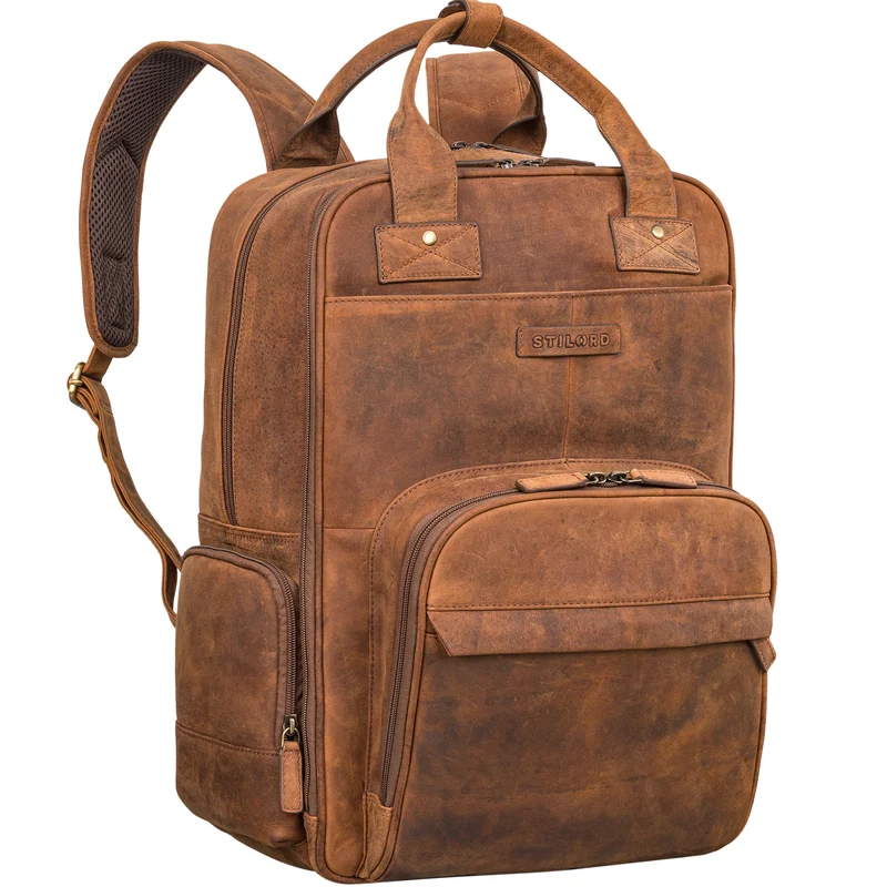 "Kasimir" Vintage Leder Wickelrucksack