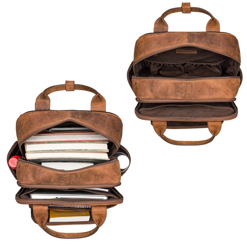 "Kasimir" Vintage Leder Wickelrucksack