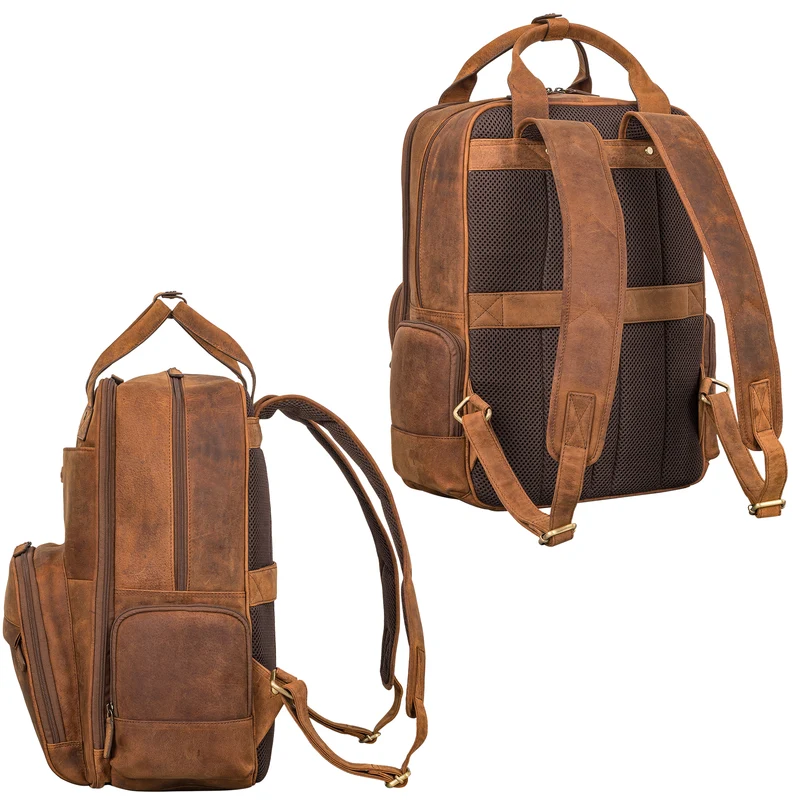 "Kasimir" Vintage Leder Wickelrucksack