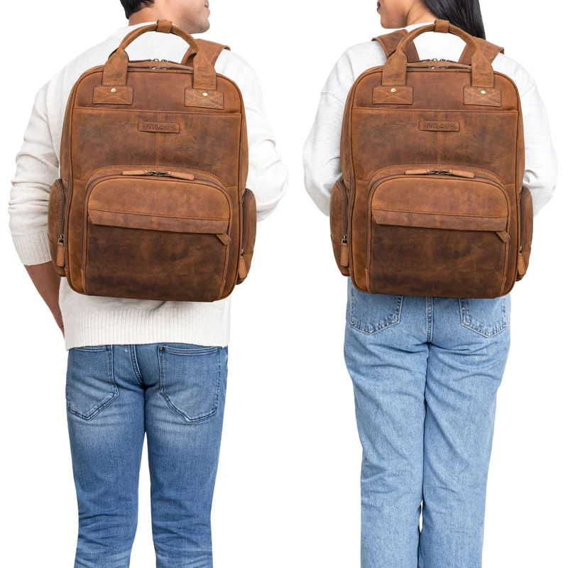 "Kasimir" Vintage Leder Wickelrucksack