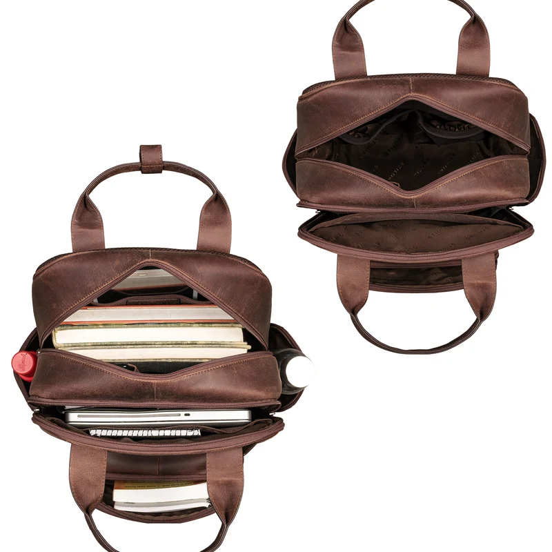 "Kasimir" Vintage Leder Wickelrucksack