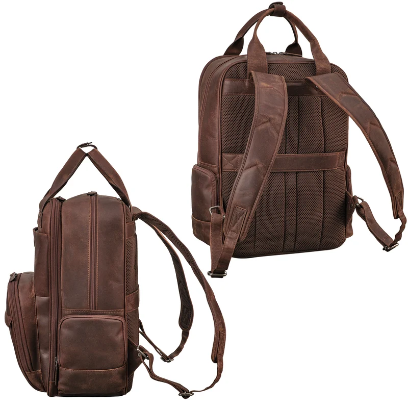 "Kasimir" Vintage Leder Wickelrucksack