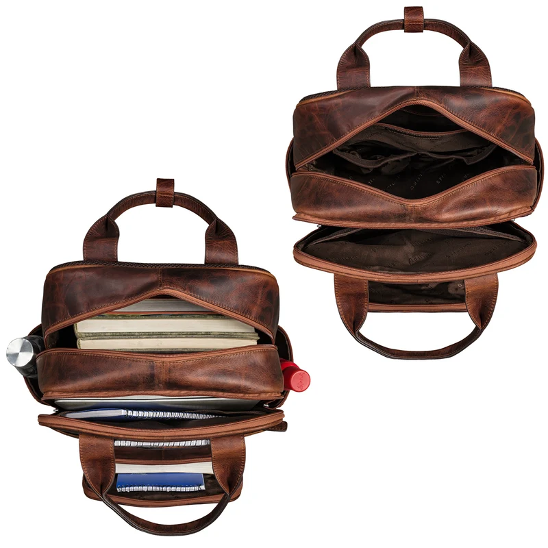 "Kasimir" Vintage Leder Wickelrucksack
