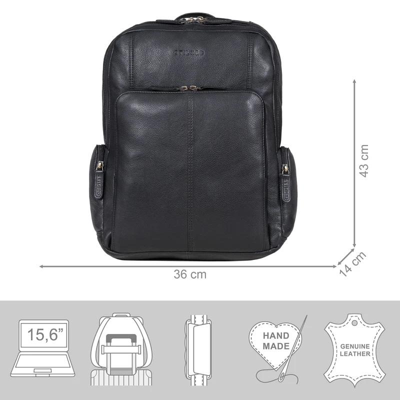 "Marlin" Eleganter Laptoprucksack Leder