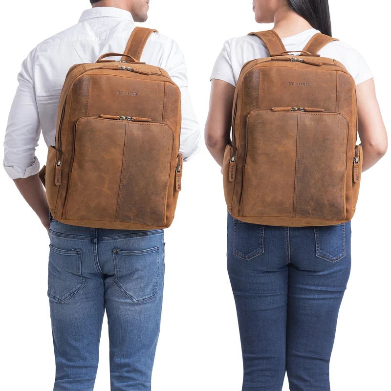 "Marlin" Eleganter Laptoprucksack Leder