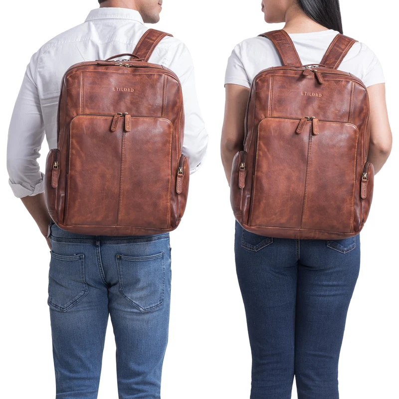 "Marlin" Eleganter Laptoprucksack Leder