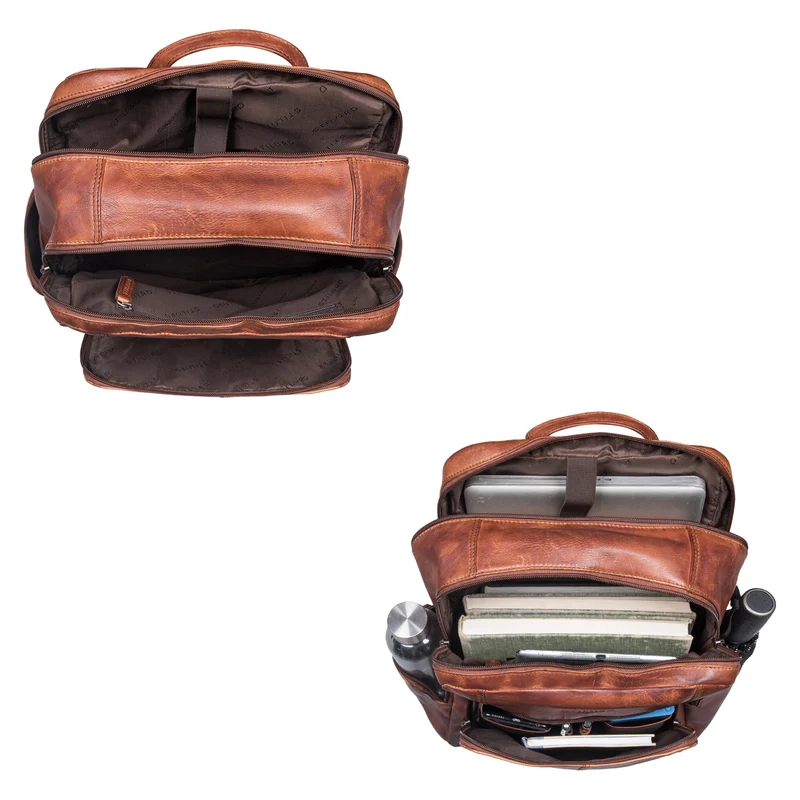 "Marlin" Eleganter Laptoprucksack Leder