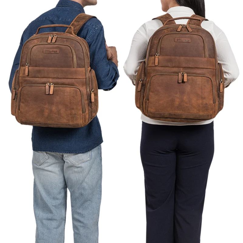 "Josef" XXL Leder Rucksack mit Laptop-Fach 15,6 Zoll Herren und Damen