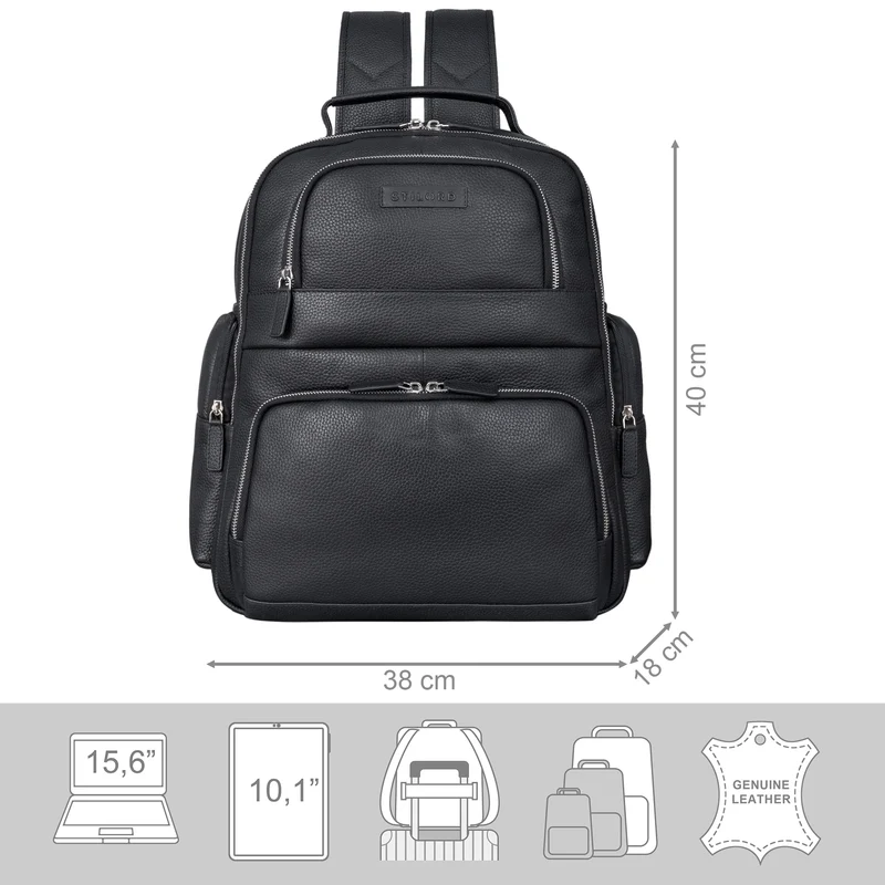 "Josef" XXL Leder Rucksack mit Laptop-Fach 15,6 Zoll Herren und Damen