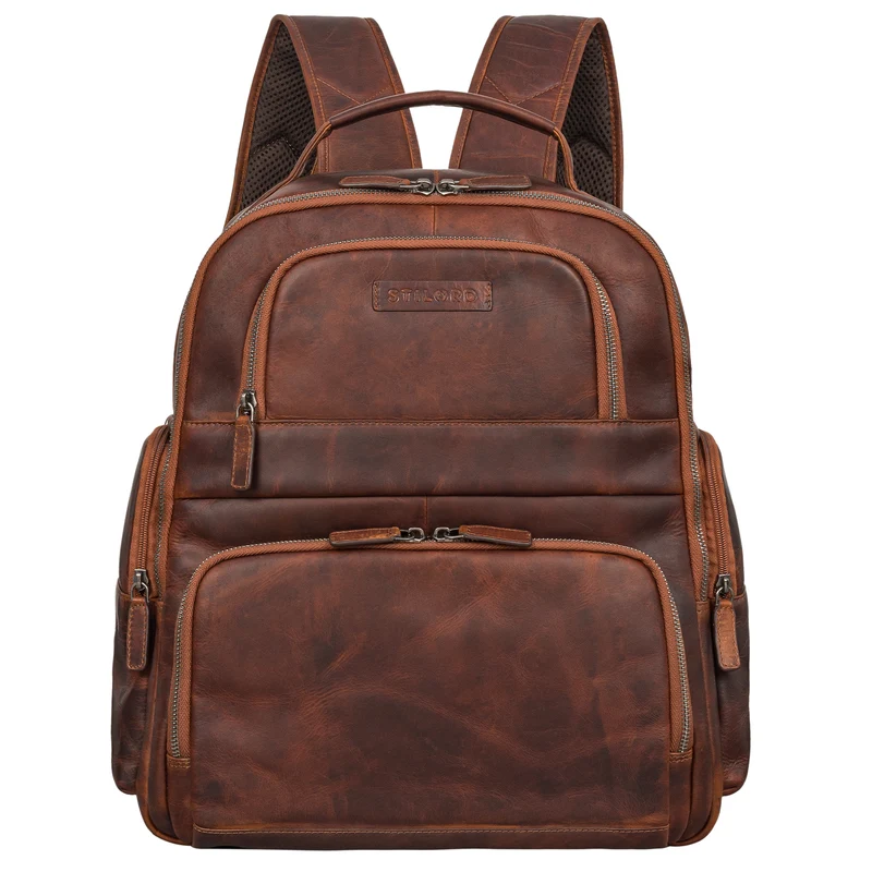 "Josef" XXL Leder Rucksack mit Laptop-Fach 15,6 Zoll Herren und Damen